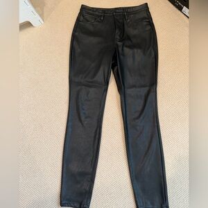 BLANKNYC faux leather button fly pant